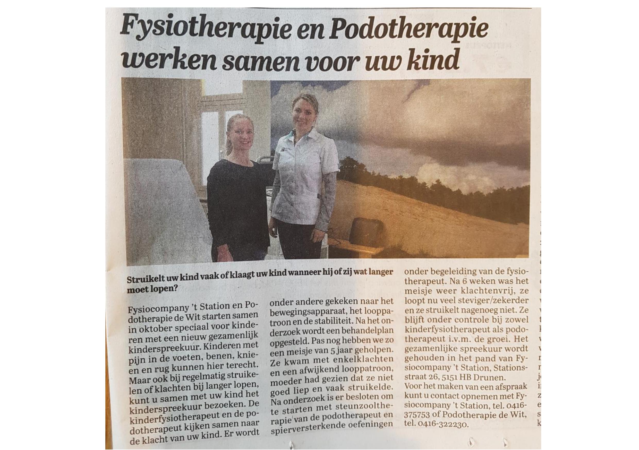 Fysiocompany t Station en Podotherapie de Wit